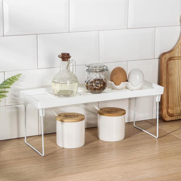 Полка универсальная складная, 39×14×15,5 см, цвет белый Полка универсальная складная, 39×14×15,5 см, цвет белый