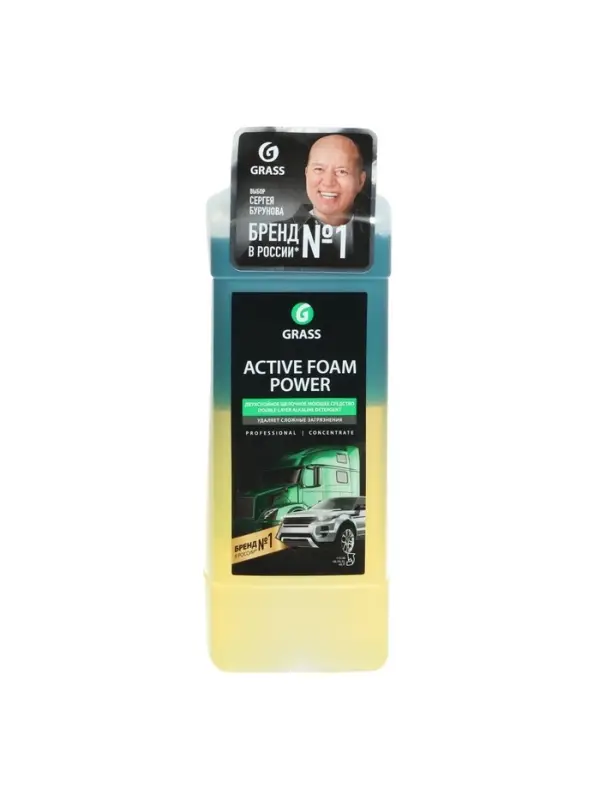 Шампунь для бесконтактной мойки Grass Active Foam Power, 1 л (1:60-1:125) Шампунь для бесконтактной мойки Grass Active Foam Power, 1 л (1:60-1:125)