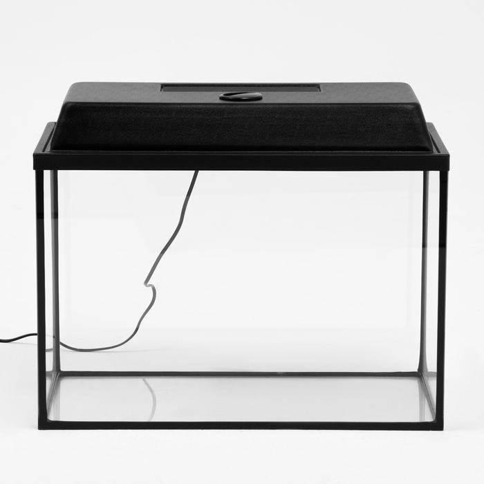 Аквариум Аквариум "Прямоугольный" с крышкой, 50 литров, 51 х 27 х 35 см, чёрный