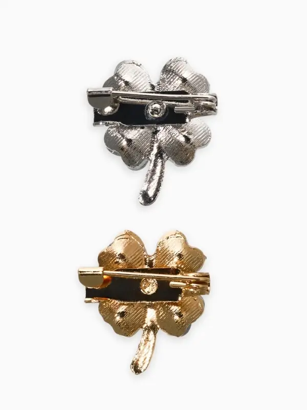 Брошь &laquo;Клевер&raquo;, сапфировый, МИКС, (неделимая фасовка 12 шт. цена за шт.)