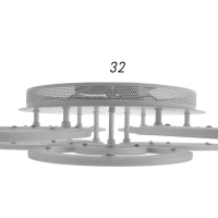 Люстра с ПДУ 1134/9WT LED 306Вт 3000К-6000К диммер белый 79x79x10 см BayerLux
