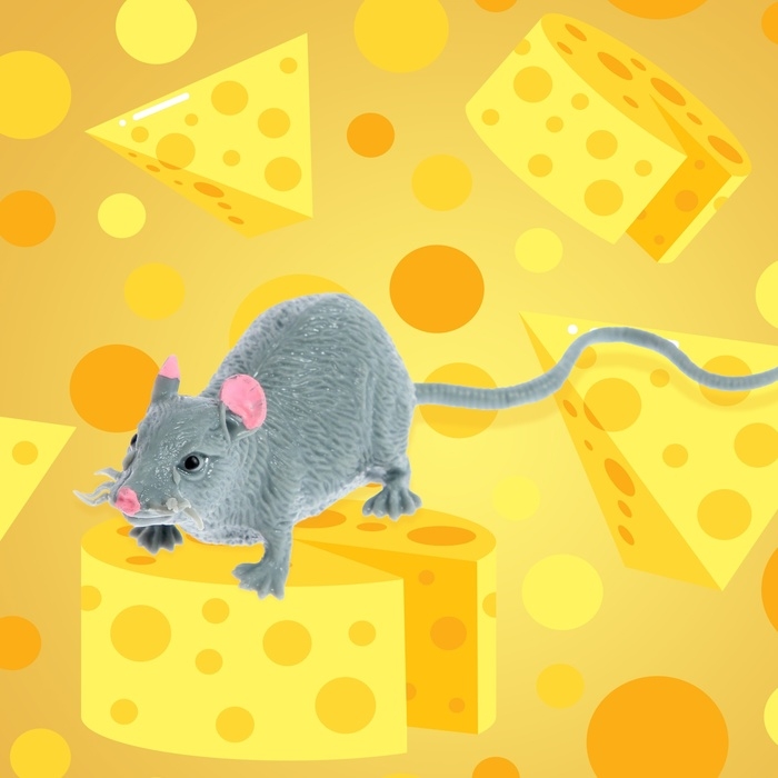 Фигурка животного тянущаяся «Мышка», МИКС Фигурка животного тянущаяся «Мышка», МИКС