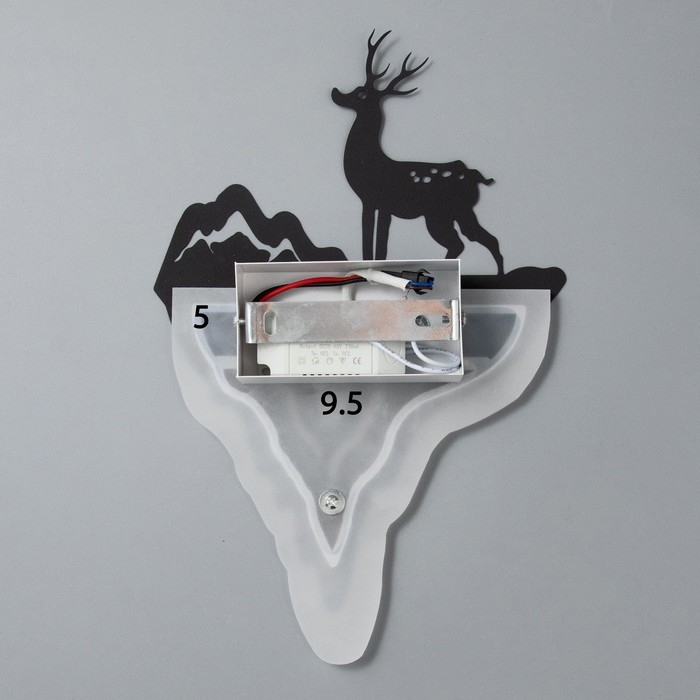 Бра "Олень и гора" LED 11Вт 4000К черный 20х29х5 см