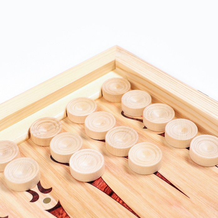 Нарды деревянные большие, с шашками Нарды деревянные большие, с шашками "Змея с Черепом", настольная игра, 60 х 60 см