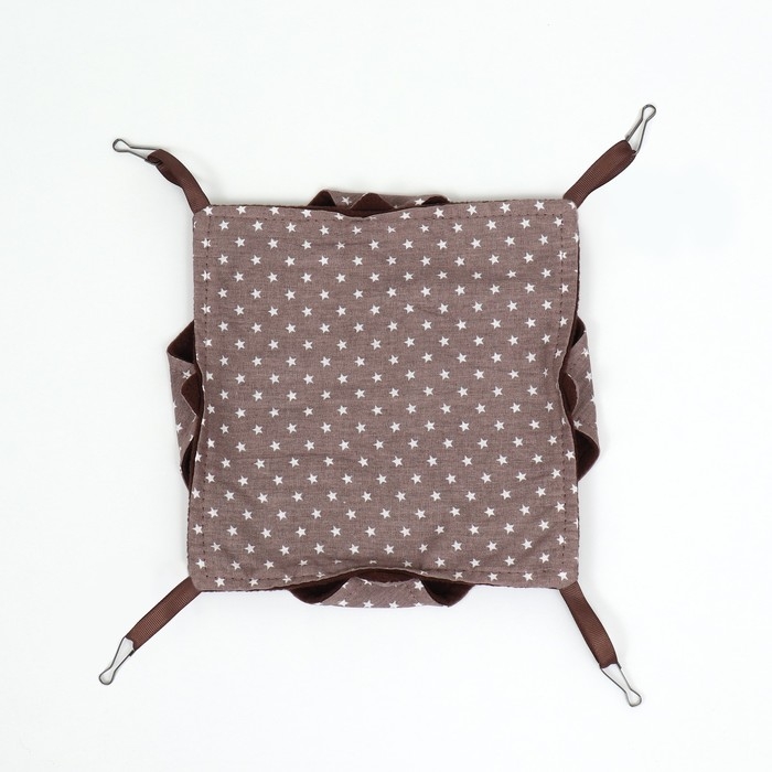 Гамак Гамак "Подвесной" для грызунов 23*23 см, бязь, флис, серый