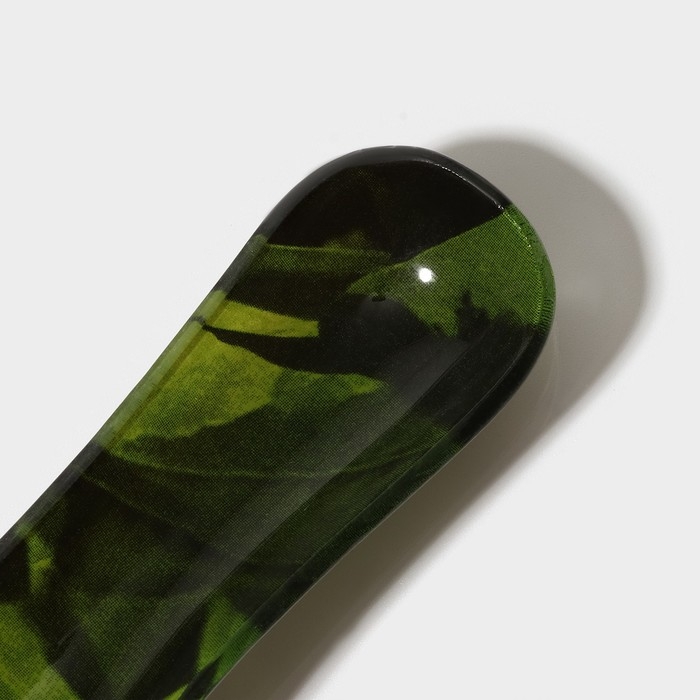 Подставка стеклянная под ложку Доляна «Хризантема», 21×7,5×1,4 см Подставка стеклянная под ложку Доляна «Хризантема», 21×7,5×1,4 см