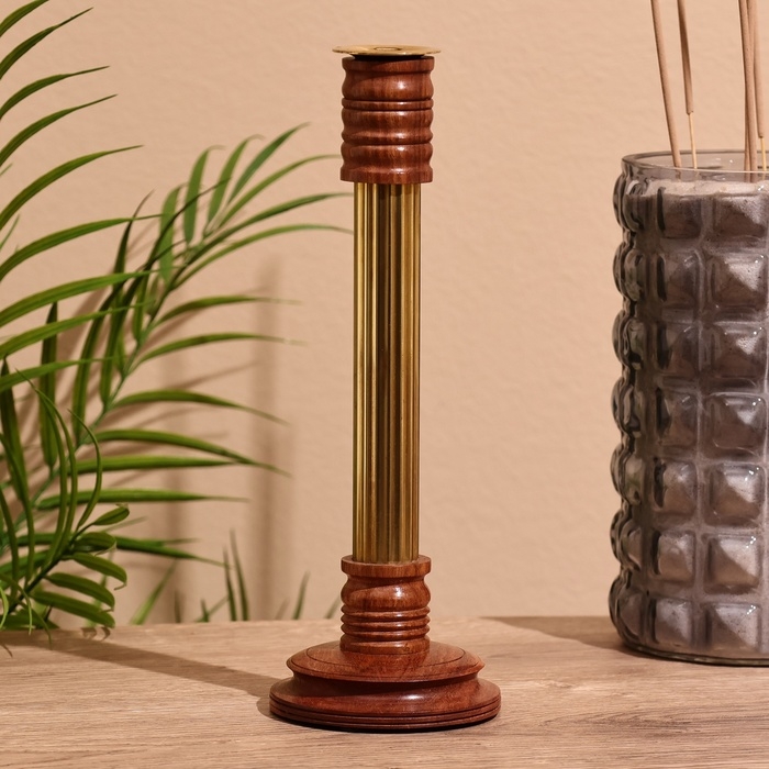 Подсвечник  Подсвечник "Гаррет" 25 см, дерево шишам