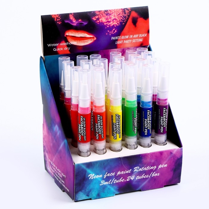 Грим-ручка для лица и тела, светится от ультрафиолета, 3 мл., цвет МИКС Грим-ручка для лица и тела, светится от ультрафиолета, 3 мл., цвет МИКС