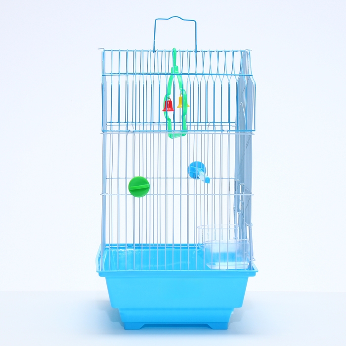Клетка для птиц укомплектованная Bd-1/4f, 30 х 23 х 39 см, голубая (фасовка 12 шт) Клетка для птиц укомплектованная Bd-1/4f, 30 х 23 х 39 см, голубая (фасовка 12 шт)
