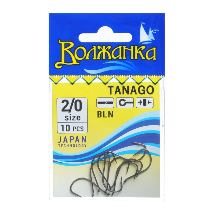 Крючки  Крючки "Волжанка" Tanago № 2/0, 10 шт