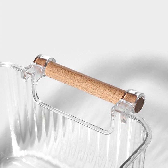 Контейнер для хранения с ручкой LaDо́m «Кристалл», 34×18,3×12 см, прозрачный Контейнер для хранения с ручкой LaDо́m «Кристалл», 34×18,3×12 см, прозрачный