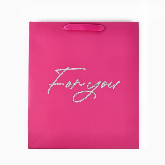 Пакет ламинированный вертикальный «Для тебя», глиттер, M, 26 х 30 х 9 см Пакет ламинированный вертикальный «Для тебя», глиттер, M, 26 х 30 х 9 см