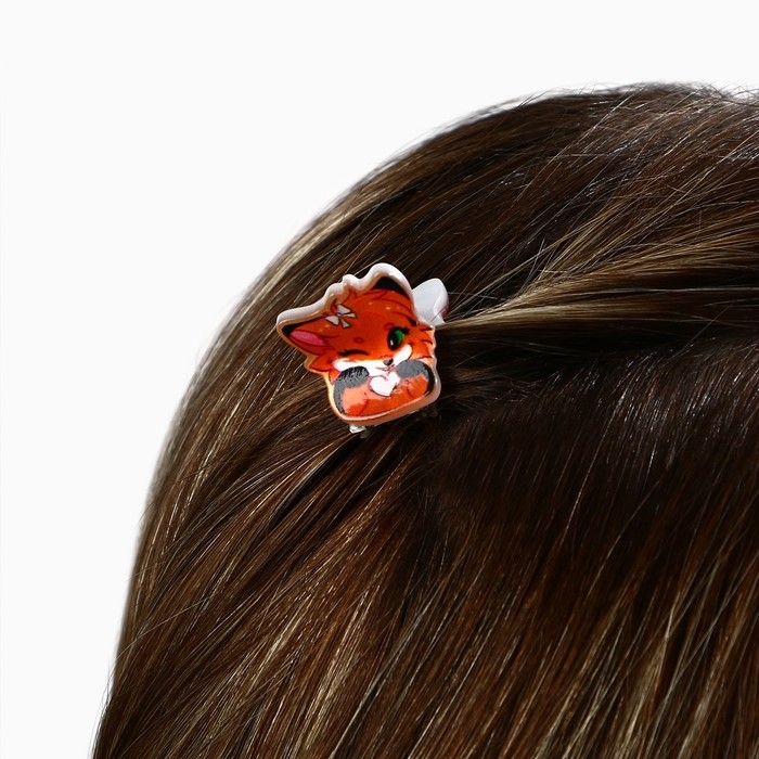 Краб для волос «Милый лисёнок», 1 8 х 2 см Краб для волос «Милый лисёнок», 1 8 х 2 см