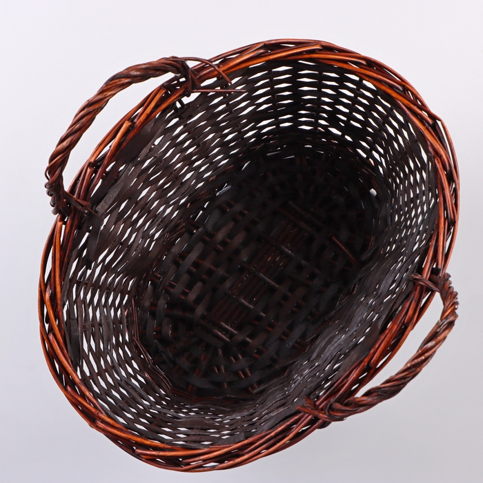 Набор корзин из 2 шт, 39х25х19/33 см, коричневый, ива Набор корзин из 2 шт, 39х25х19/33 см, коричневый, ива