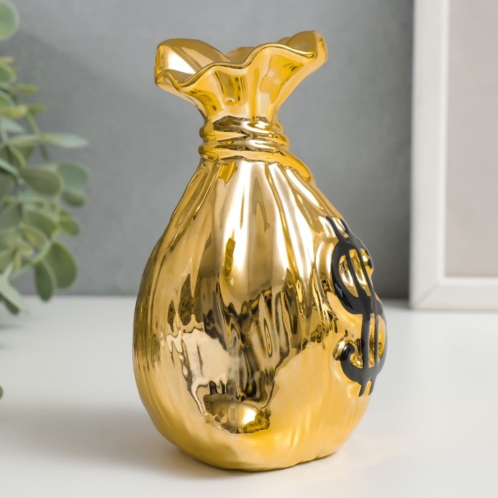 Копилка керамика "Мешок с долларом" МИКС 12х10х6,5 см