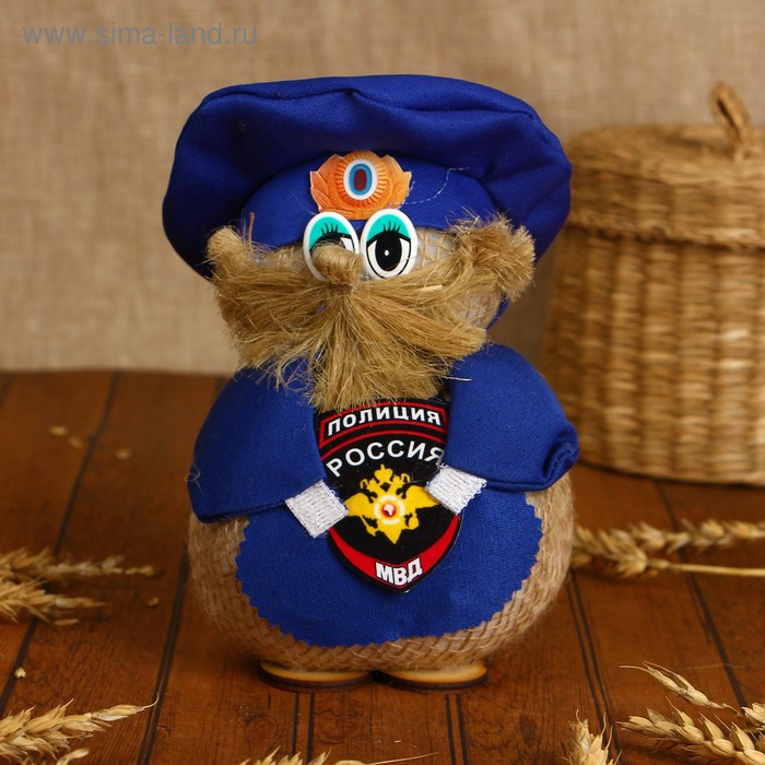 Оберег «Домовой Нафаня», полицейский, 15 см, микс Оберег «Домовой Нафаня», полицейский, 15 см, микс