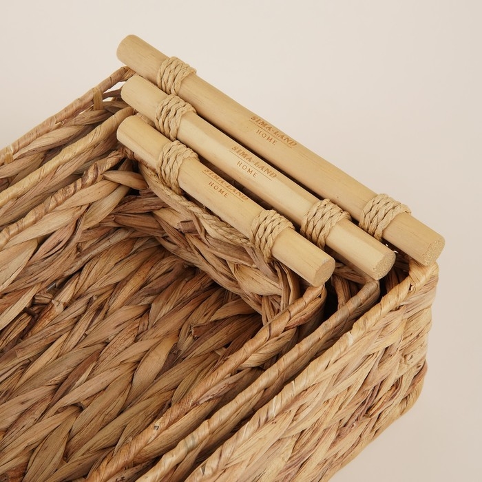 Корзины для хранения ручной работы SL Home, 3 шт: 27×16×9 см, 31×20×12 см, 35×24×13 см Корзины для хранения ручной работы SL Home, 3 шт: 27×16×9 см, 31×20×12 см, 35×24×13 см