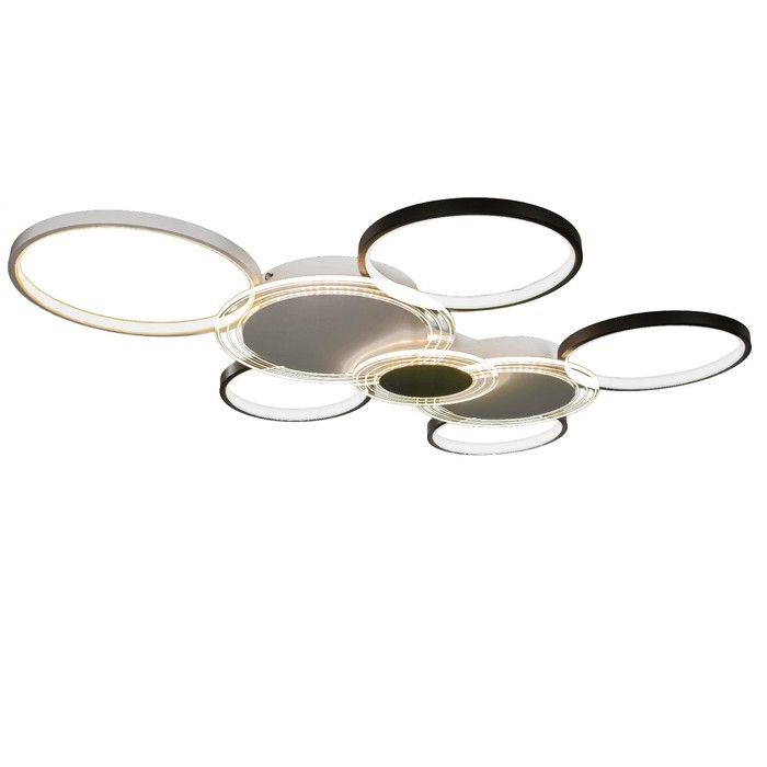 Люстра с ПДУ "Мноро" 8хLED 250Вт 3000-6000К черно-белый 114х76 см BayerLux