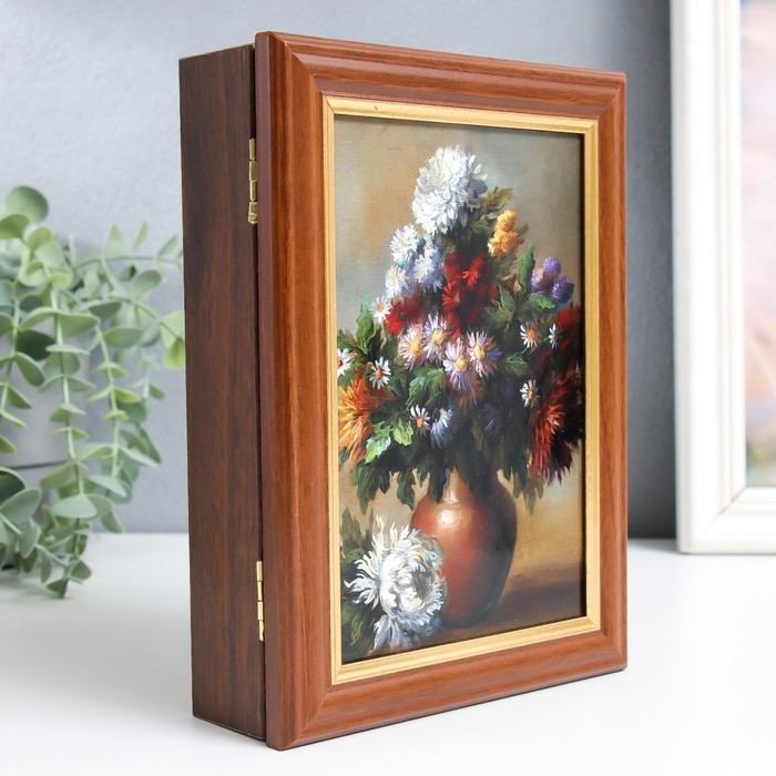 Ключница Ключница "Великолепный букет" орех 15х21 см