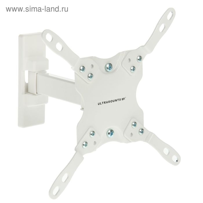 Кронштейн Ultramounts UM864W, для ТВ, наклонно-поворотный, 13-43 Кронштейн Ultramounts UM864W, для ТВ, наклонно-поворотный, 13-43", 60-190 мм от стены, белый