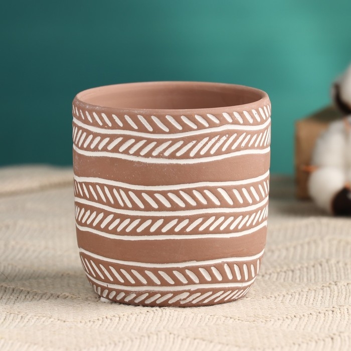 Кашпо  Кашпо "Узоры" МИКС, 8,5х8см