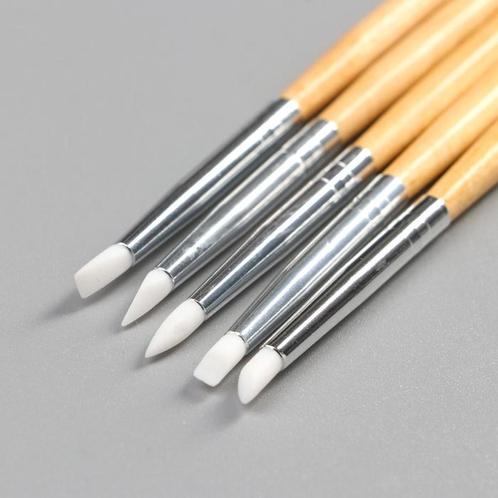 Инструменты для моделирования и придания формы (набор 5 шт) 18 см дерево, резина Инструменты для моделирования и придания формы (набор 5 шт) 18 см дерево, резина