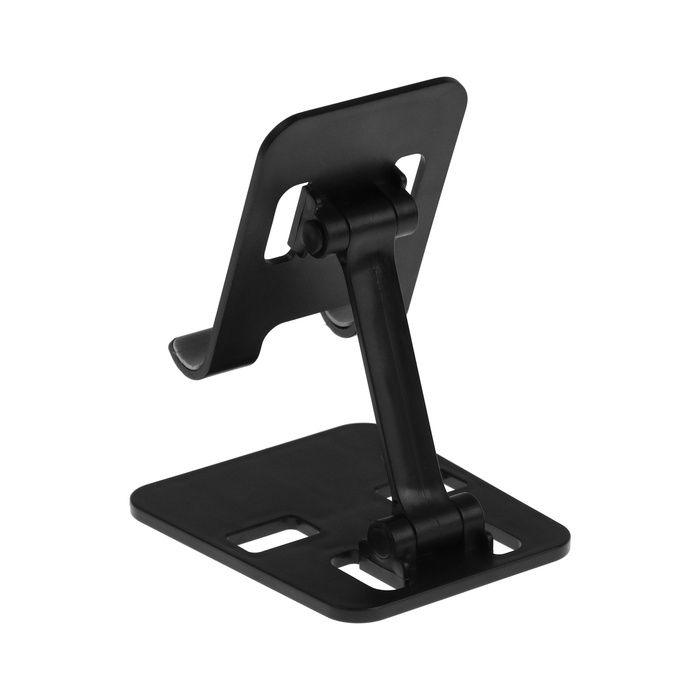 Подставка для телефона Luazon, складная, регулируемая, резиновые вставки, чёрная Подставка для телефона Luazon, складная, регулируемая, резиновые вставки, чёрная