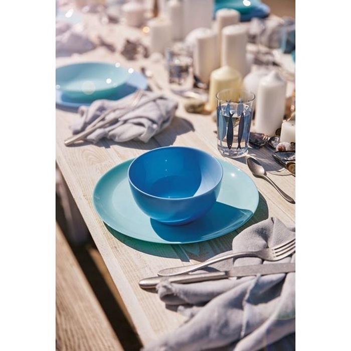 Сервиз столовый Luminarc DIWALI TURQUOISE, d=25/20/19 см, стеклокерамика, бирюзовый Сервиз столовый Luminarc DIWALI TURQUOISE, d=25/20/19 см, стеклокерамика, бирюзовый