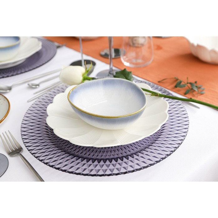 Тарелка - блюдо подстановочное Magistro &laquo;Вилеро&raquo;, d=33 см, цвет фиолетовый