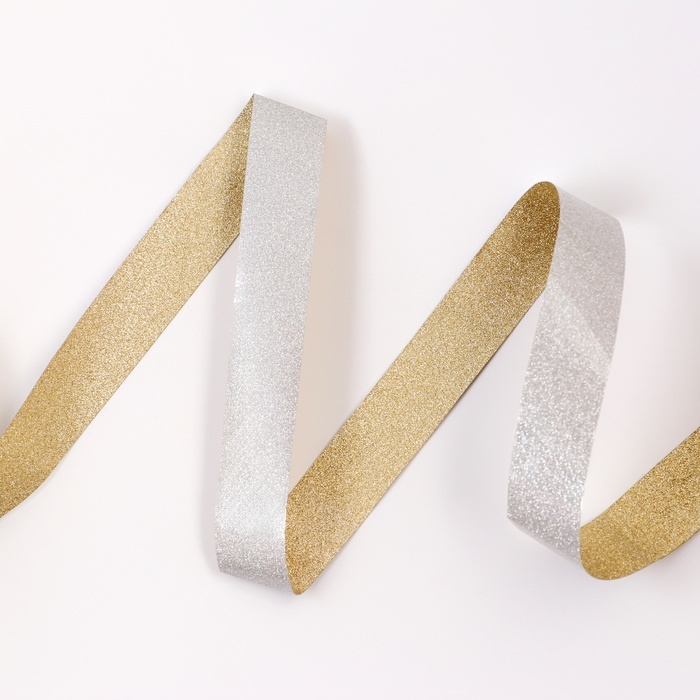 Лента Лента "ТИФФАНИ" для декора и подарков,золото, 2 см х 50 м.