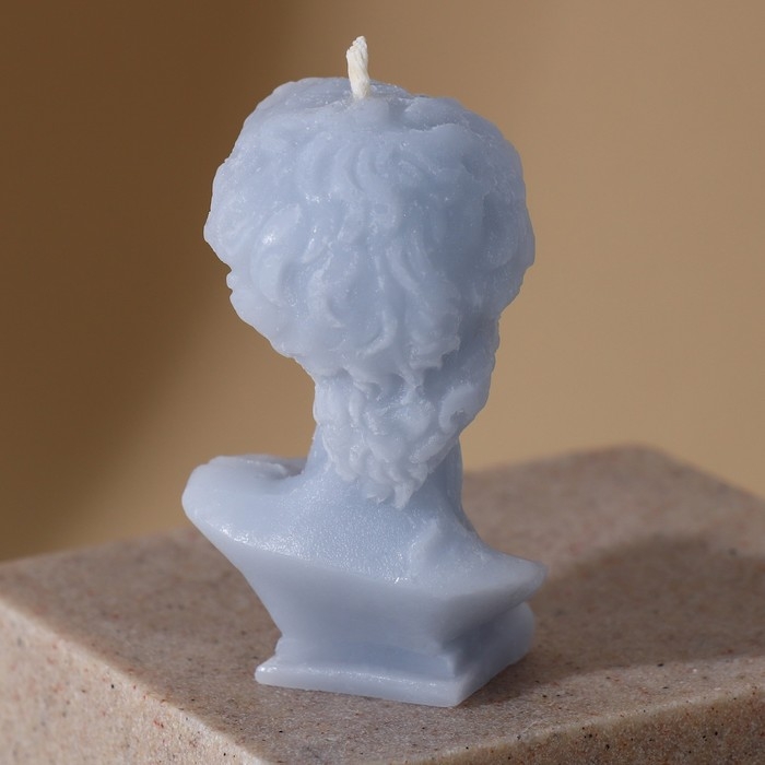 Свеча интерьерная «Давид», серый, высота 6,5 см Свеча интерьерная «Давид», серый, высота 6,5 см