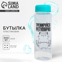 Бутылка для воды «Тренируйся», 500 мл