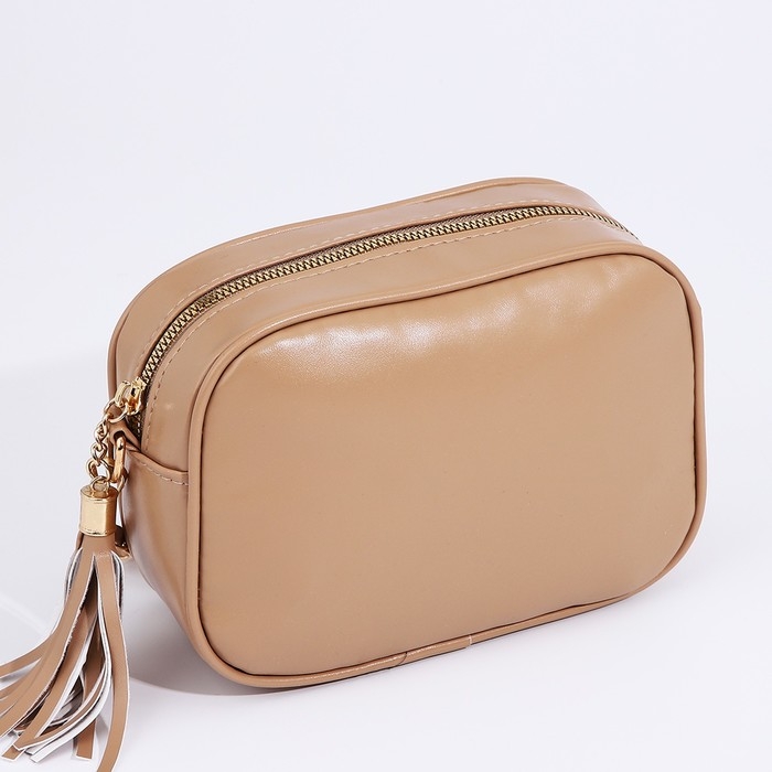 Сумка кросс-боди на молнии, цвет бежевый Сумка кросс-боди на молнии, цвет бежевый