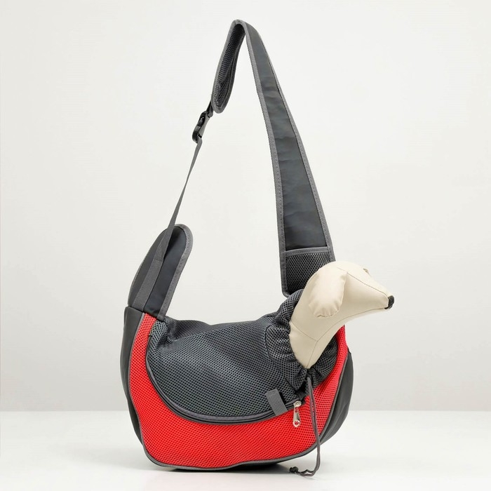 Сумка-переноска Сумка-переноска "Слинг" для животных, 37 х 20 см, красная