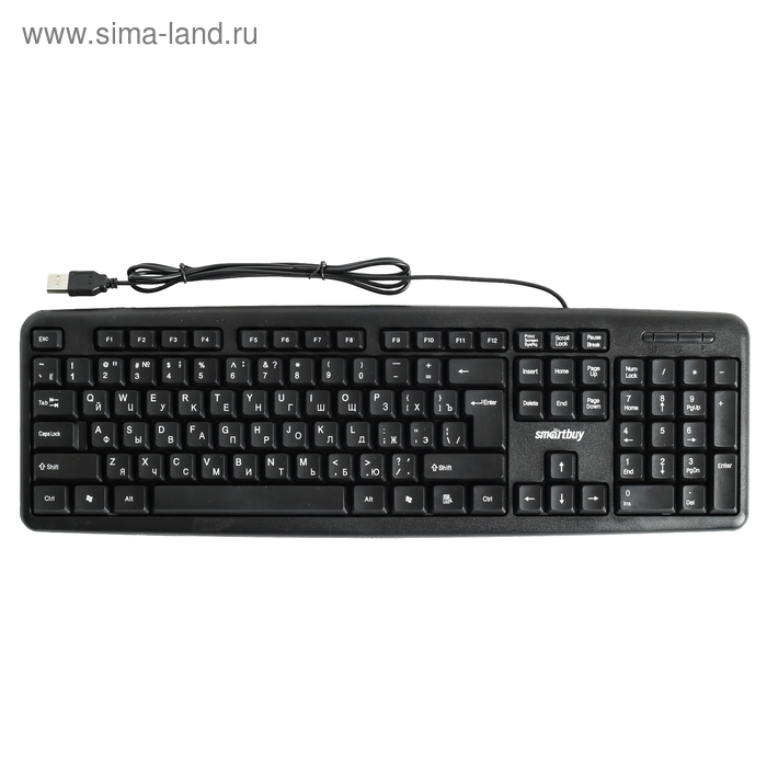 Клавиатура Smartbuy ONE 112, проводная, мембранная, 104 клавиши, USB, чёрная Клавиатура Smartbuy ONE 112, проводная, мембранная, 104 клавиши, USB, чёрная