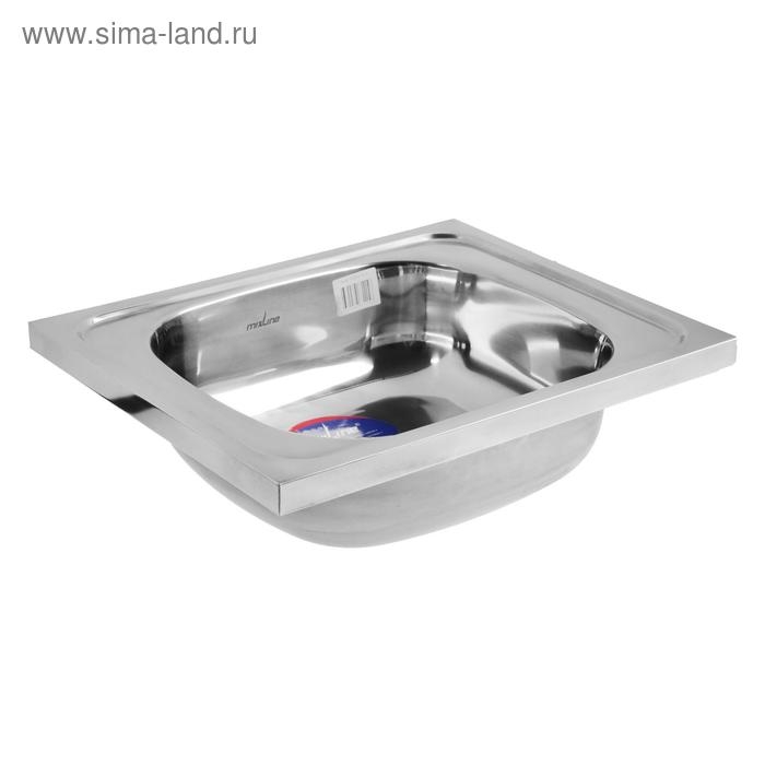 Мойка кухонная MIXLINE 527962, накладная, толщина 0.4 мм, 50х40х16 см, выпуск 1 1/2 Мойка кухонная MIXLINE 527962, накладная, толщина 0.4 мм, 50х40х16 см, выпуск 1 1/2"