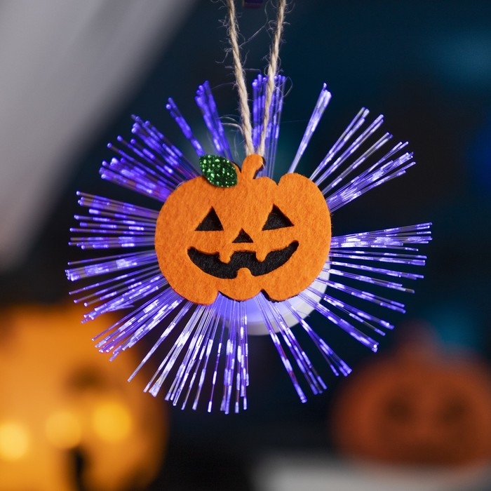 Светодиодная игрушка «Тыква» 10 см, батарейки AG13х3 (в комплекте), свечение мульти Светодиодная игрушка «Тыква» 10 см, батарейки AG13х3 (в комплекте), свечение мульти