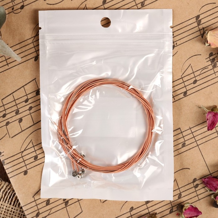 Струны для акустической гитары Music Life 6 шт, медная оплетка Струны для акустической гитары Music Life 6 шт, медная оплетка