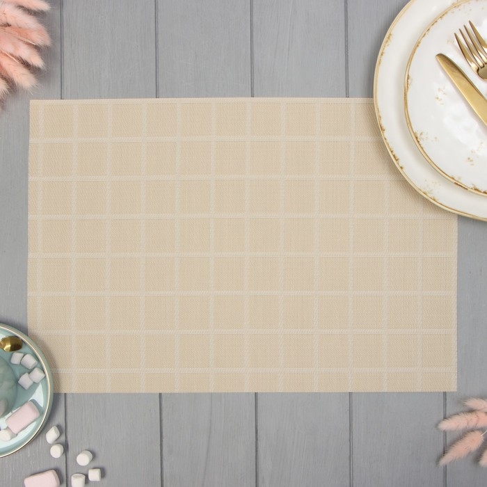 Салфетка на стол Доляна, цв. капучино, 45*30см Салфетка на стол Доляна, цв. капучино, 45*30см