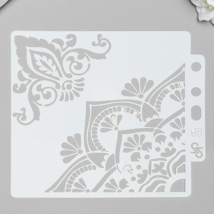 Трафарет пластик Трафарет пластик "Восточные рисунки" 13х14 см