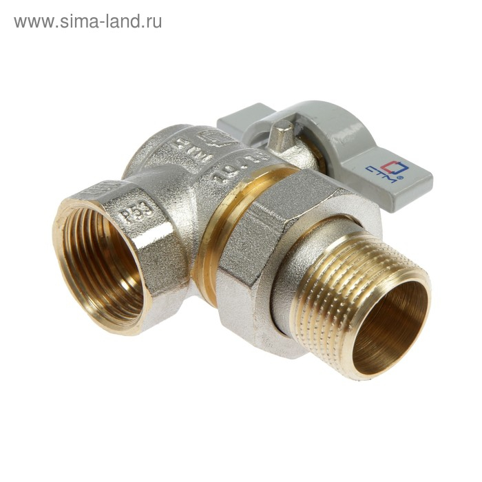 Кран шаровой  Кран шаровой "СТМ" СТАНДАРТ, 3/4", с американкой, угловой, бабочка