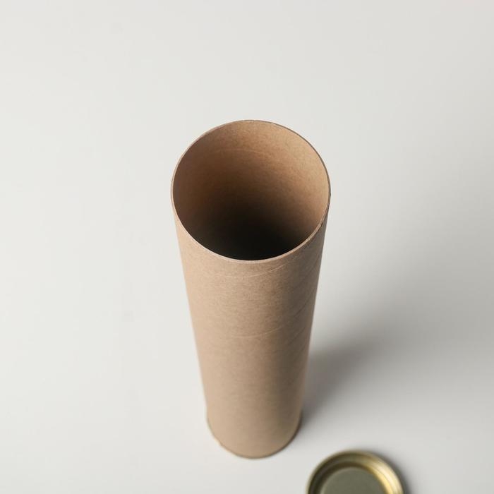 Тубус 63х350 мм (330 мм внутренняя высота),плотный картон, металлическая крышка Тубус 63х350 мм (330 мм внутренняя высота),плотный картон, металлическая крышка