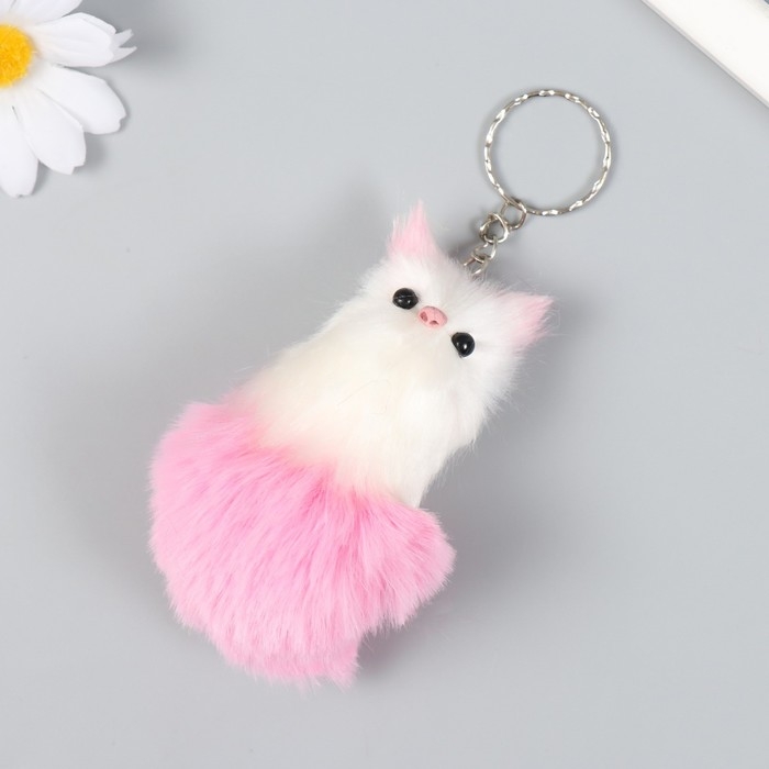 Пушистик на кольце h=5 см Пушистик на кольце h=5 см "Рыжая кошечка" МИКС