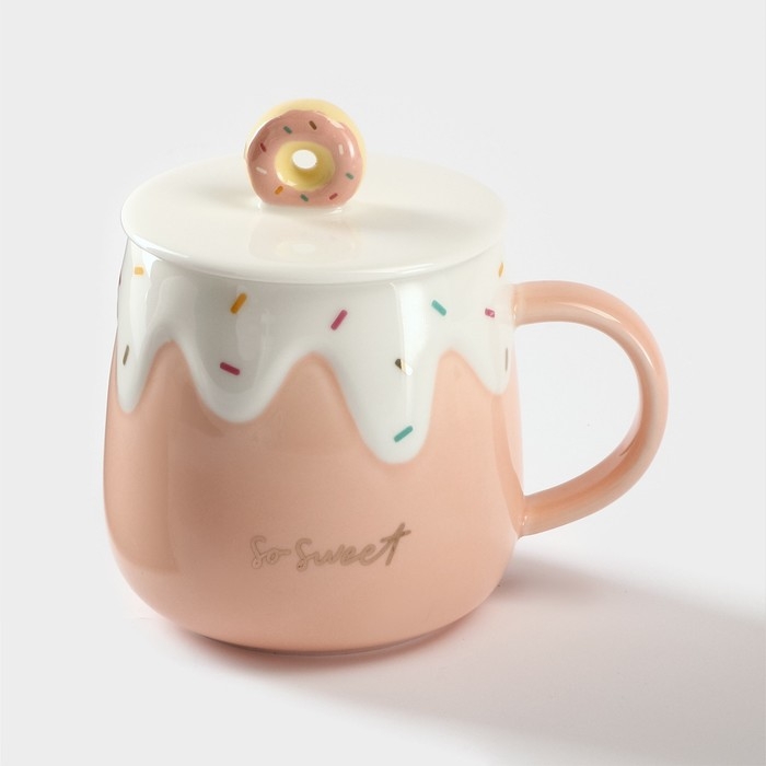 Кружка керамическая «Нежное мороженое», 380 мл, цвет МИКС Кружка керамическая «Нежное мороженое», 380 мл, цвет МИКС