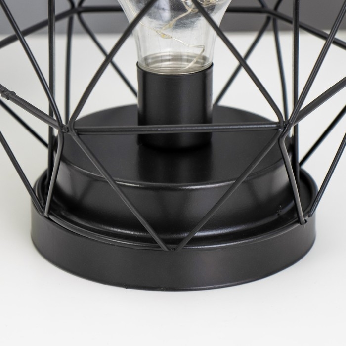 Ночник Ночник "Фонарь" LED от батареек ААА чёрный 14х14х27 см RISALUX