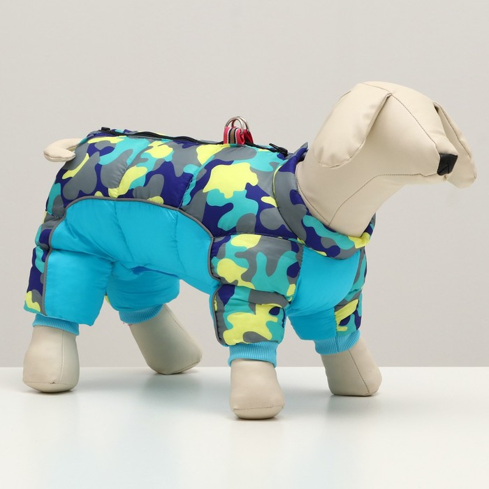 Комбинезон принтованный с замком на спине, размер 14 (ДС 32 см,ОГ 42 см,ОШ 31 см), голубой Комбинезон принтованный с замком на спине, размер 14 (ДС 32 см,ОГ 42 см,ОШ 31 см), голубой