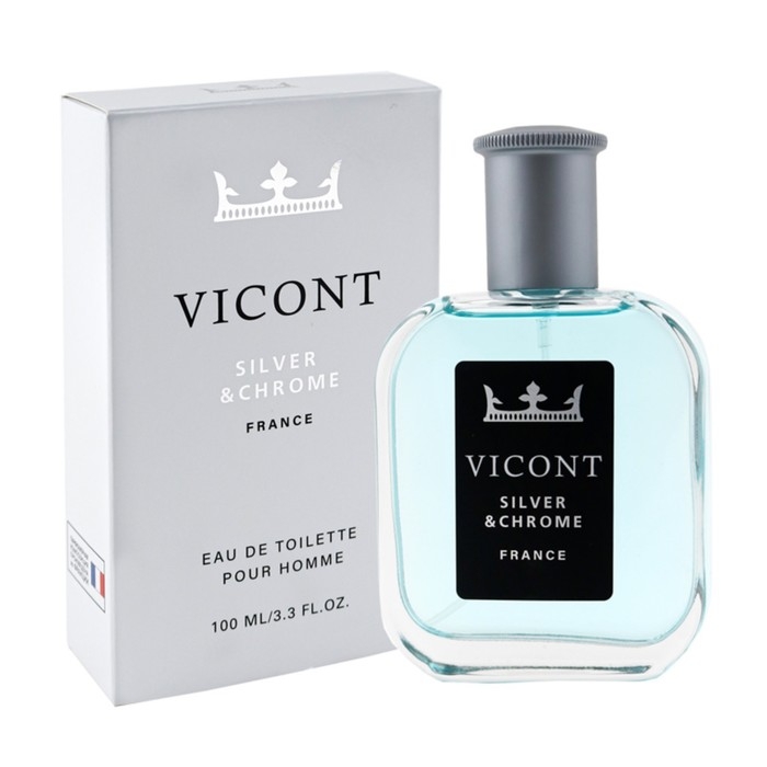 Туалетная вода мужская Vicont Silver&Chrome, 100 мл (по мотивам Chrome Azzaro (Azzaro) Туалетная вода мужская Vicont Silver&Chrome, 100 мл (по мотивам Chrome Azzaro (Azzaro)