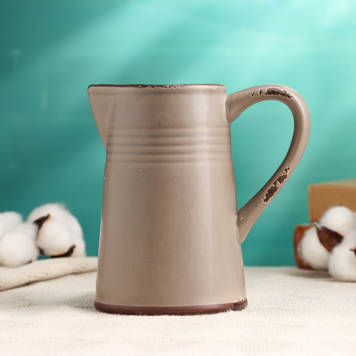 Кашпо  Кашпо "Оливер" серое, 7х13х14см