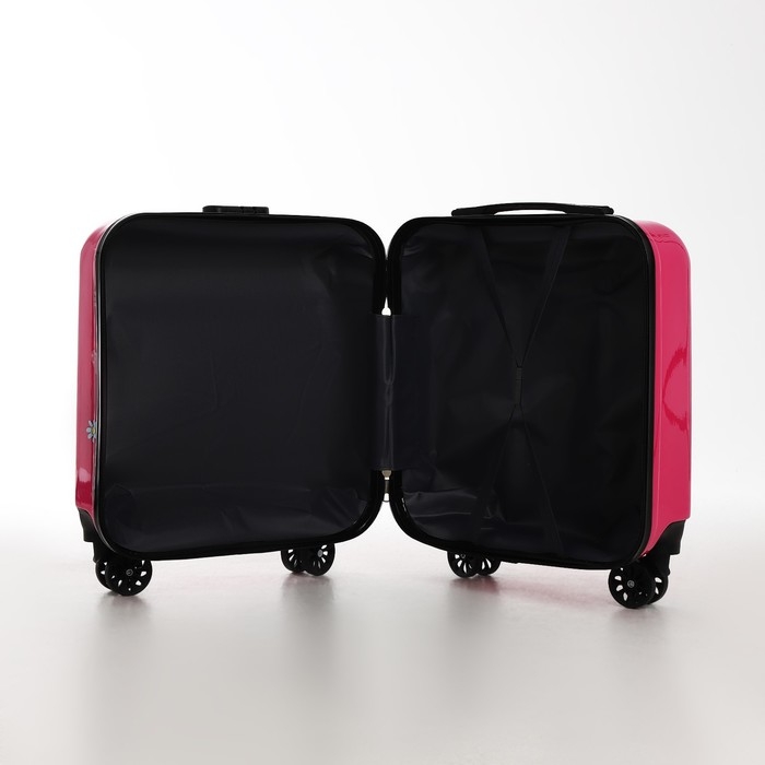 Чемодан детский 28 л (S), отдел на молнии, 4 колеса, цвет розовый Чемодан детский 28 л (S), отдел на молнии, 4 колеса, цвет розовый