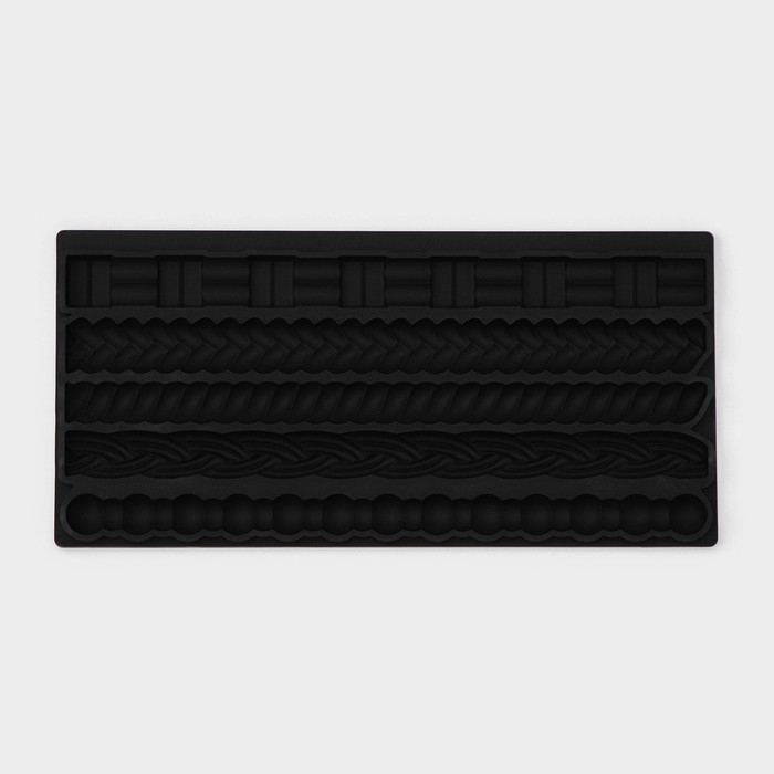 Молд Доляна «Узоры», силикон, 25,5×12,5×1 см, цвет тёмно - серый Молд Доляна «Узоры», силикон, 25,5×12,5×1 см, цвет тёмно - серый